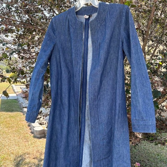Vintage Micheal Kors open front Blue denim duster with a boho vibe - Picture 1 of 6
